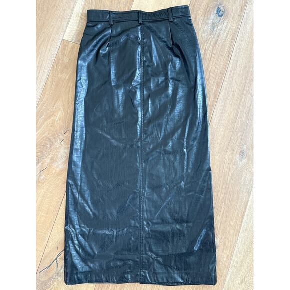 Zara Faux Alligator Leather Pencil MIDI Skirt - Picture 6 of 7